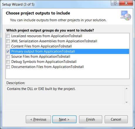 primary output from application